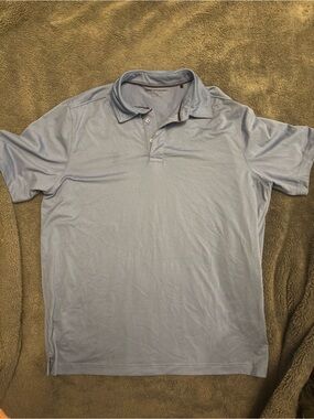 Light Blue Men's Polo Shirt - Classic Short Sleeve Collared Tee